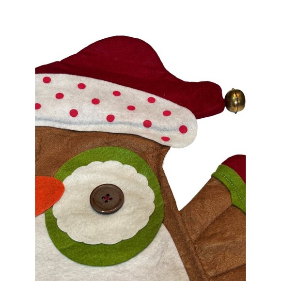 Holiday Owl Door Greeter 20 1/4"x 29 1/4" Christmas Wall hanging - Picture 3 of 5